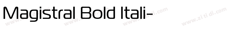 Magistral Bold Itali字体转换
